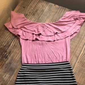 Flounce Top Bodysuit in Mauve 🌷